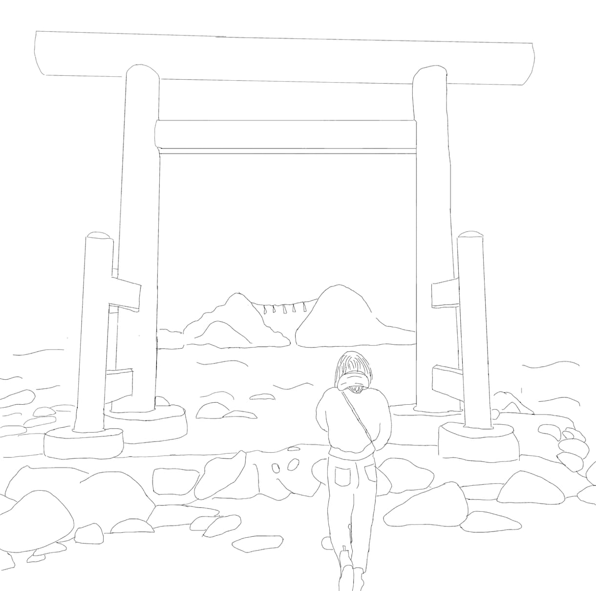 線画で似顔絵を描きます 思い出の写真をイラストにします。 イメージ2