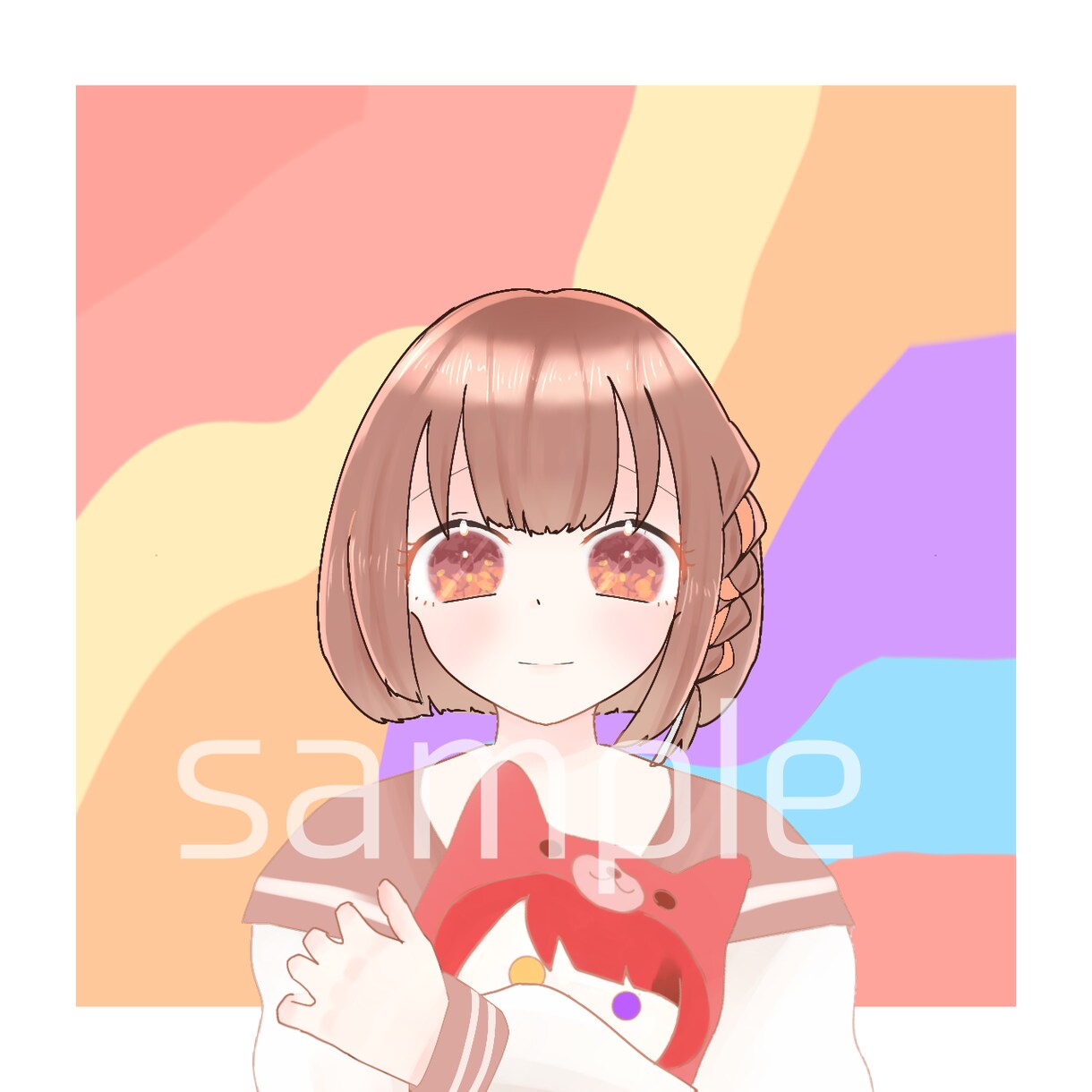ミニキャラやゆるふわなアイコン描きます 女の子や中性的な子を描きます。上半身から難しいポーズなしで イメージ3