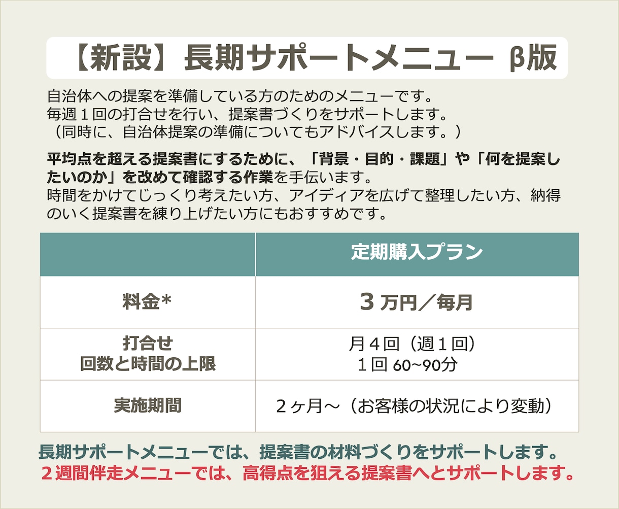 事業者向け・公募型プロポーザルを徹底サポートします 元行政担当者が伴走します【2週間】 イメージ4
