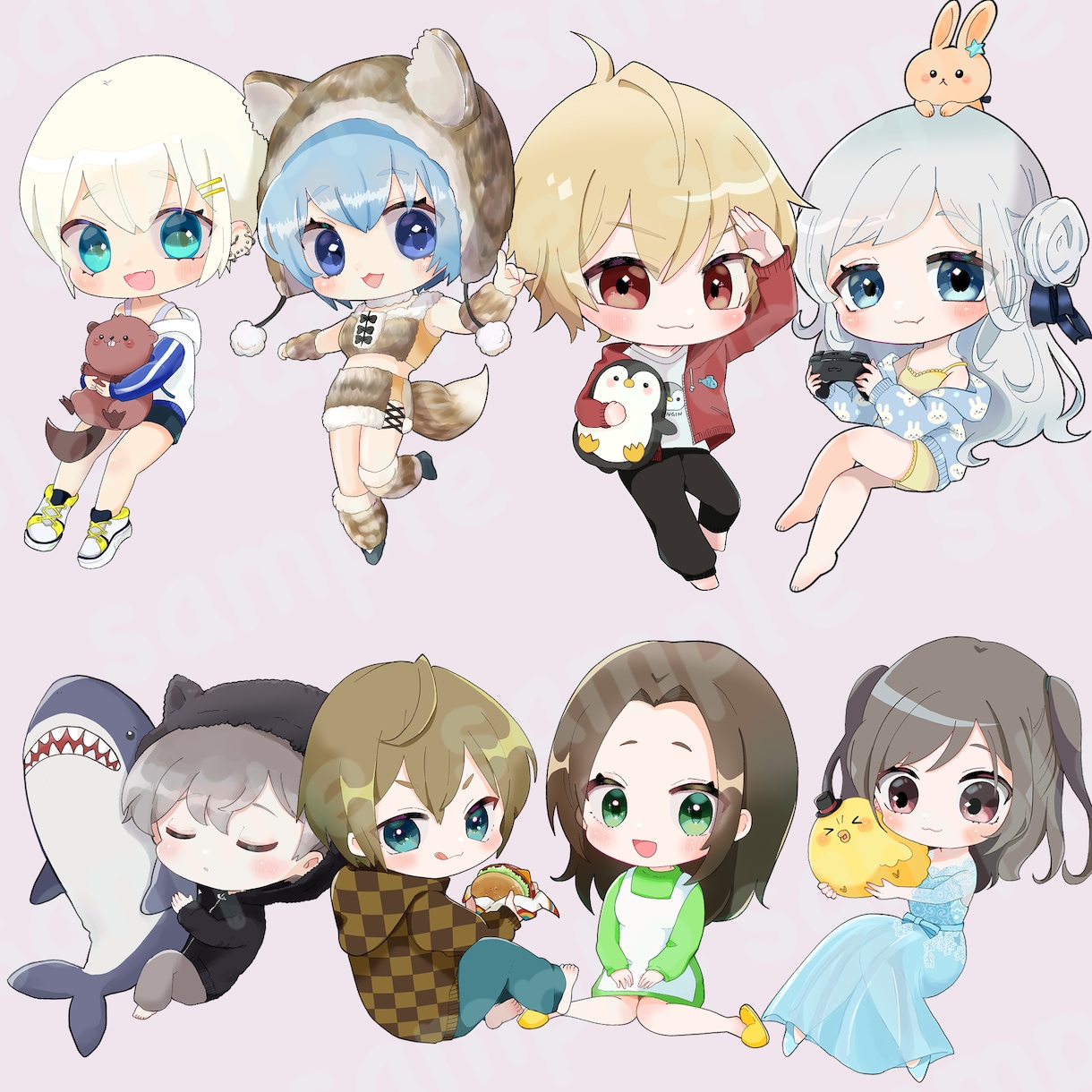 可愛いSDイラスト作成します グッズ制作用や配信用のサムネにちょい足し出来るイラストです！ イメージ5