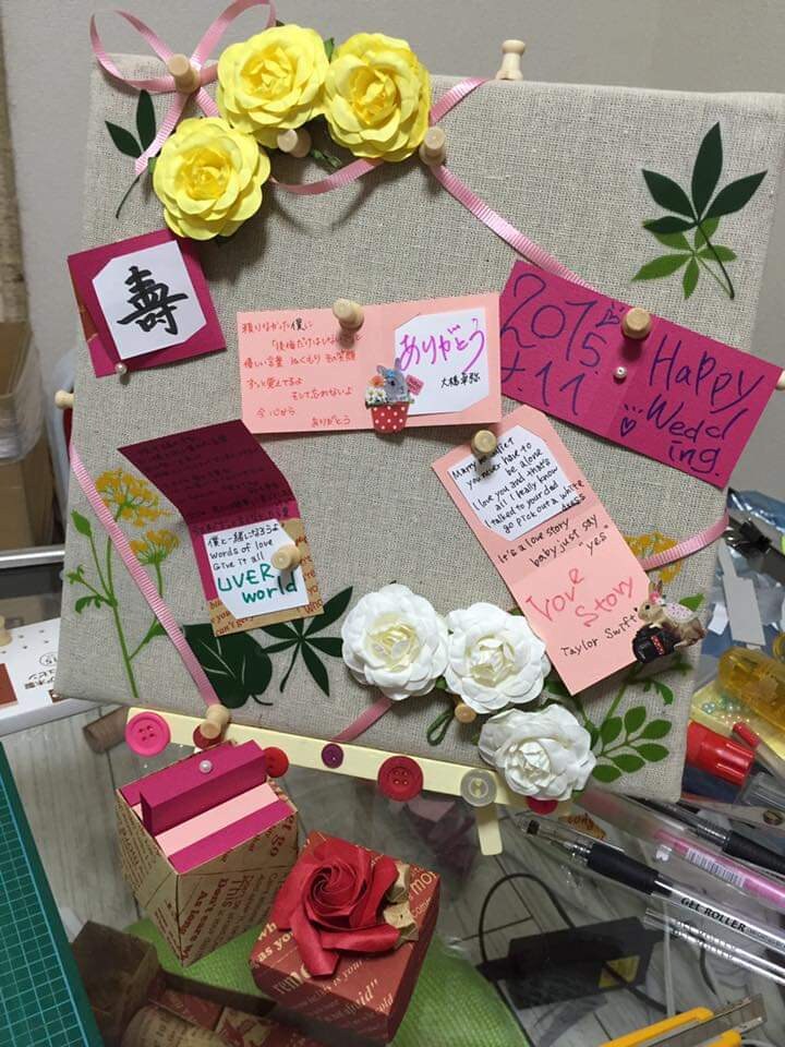 思い出に残る結婚式のウェルカムボードをお作りします 折り紙、画用紙メインで作るのでお式後でも処分に困りません。 イメージ6