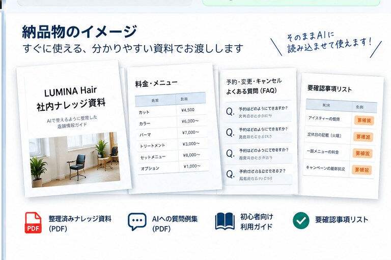 PDF・社内資料をAI向けに整理します 社内資料をAIで探しやすいナレッジに整理 イメージ4