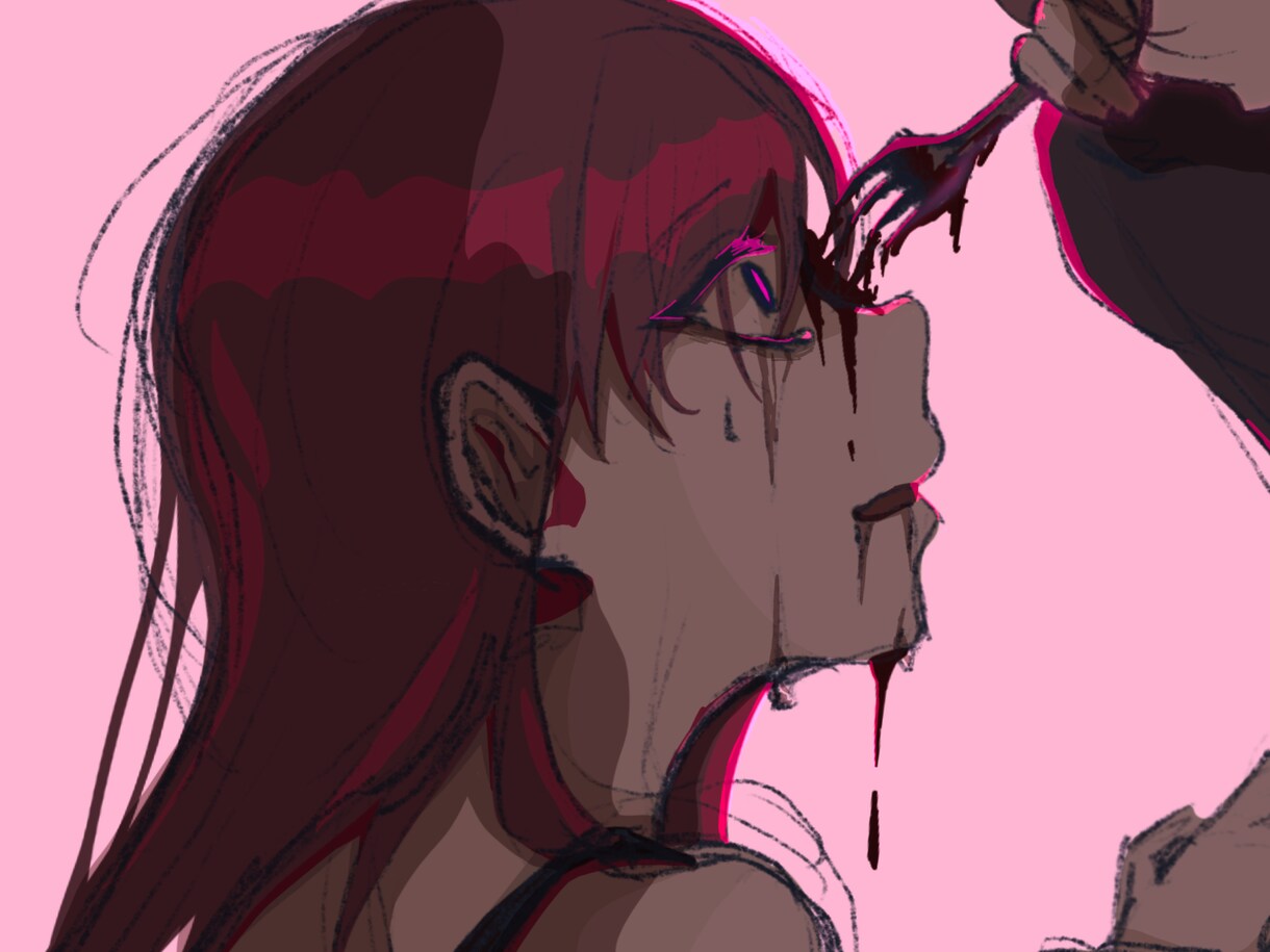 ダーク・不穏な雰囲気のイラストを制作します 歌ってみた/MV用サムネ対応。 イメージ3