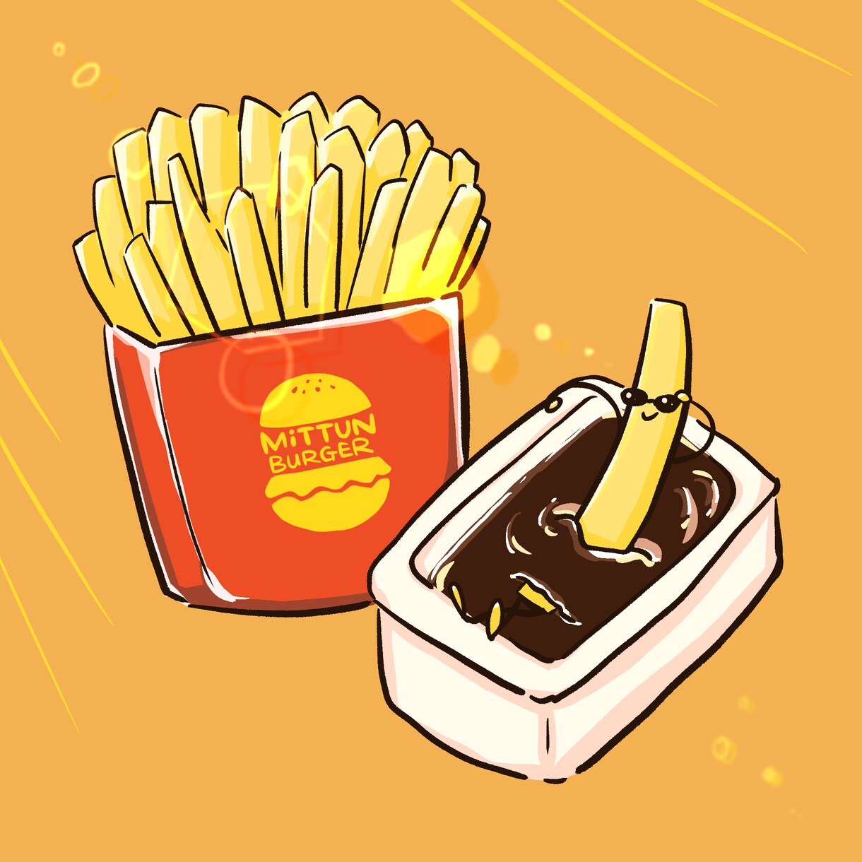食べ物モチーフのオリジナルキャラクターを描きます ゆるくてかわいい1枚！アイコン・挿絵などに利用できます イメージ4