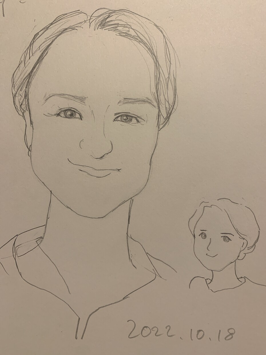 お試し価格★写真から水彩デッサンで似顔絵を描きます 結婚式やプレゼント、家族の記念に。 イメージ9