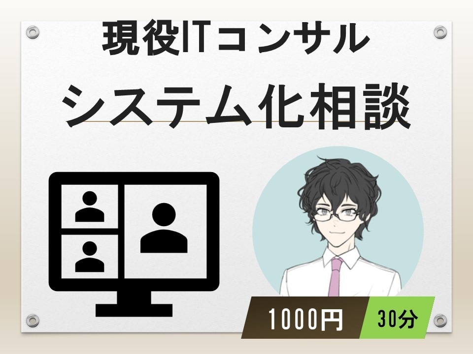 ビデオチャットでシステム化方針の相談ができます ITコンサルタントが課題に合ったシステムをご提案します イメージ1