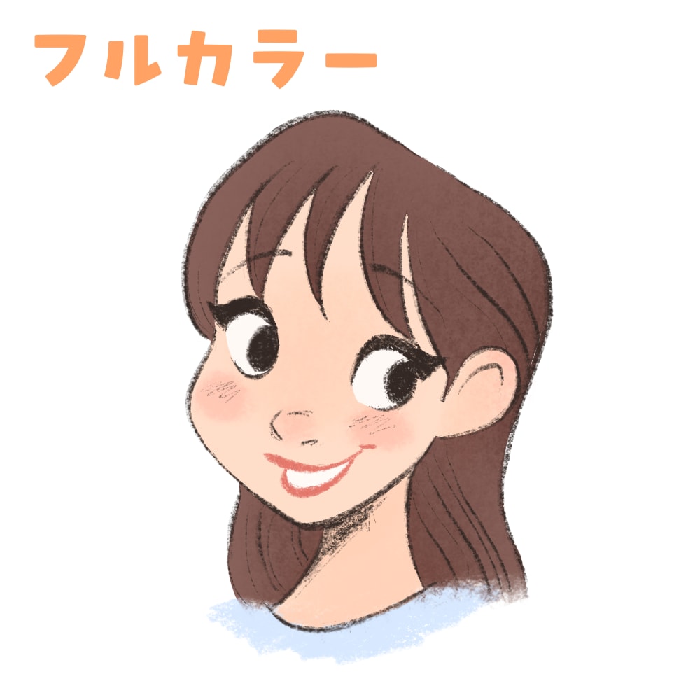 アニメーションのスケッチ風似顔絵ます あなたや家族、お友達のお顔をかわいいイラストにしちゃいます！ イメージ2