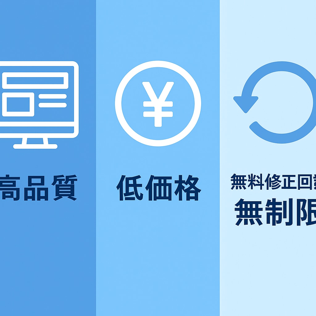 デザイン性重視のHPを丁寧に制作します 高品質×低価格×修正無制限で安心対応 イメージ1