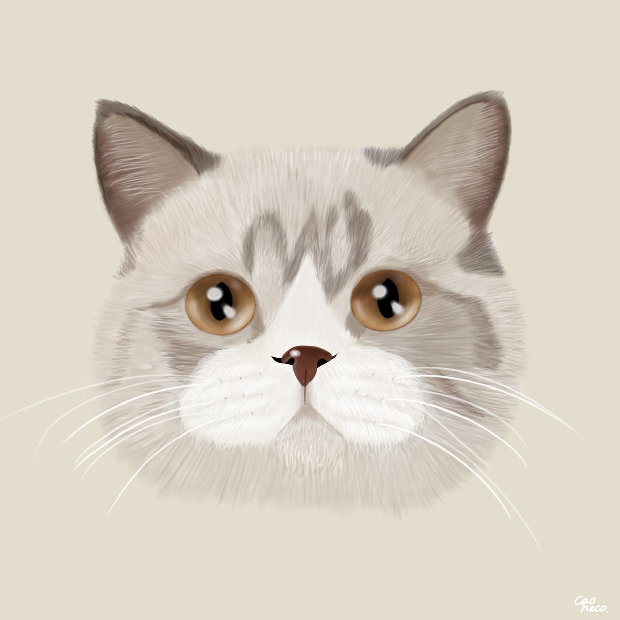 猫似顔絵描きます お写真をもとに可愛い猫ちゃんを描きます イメージ2