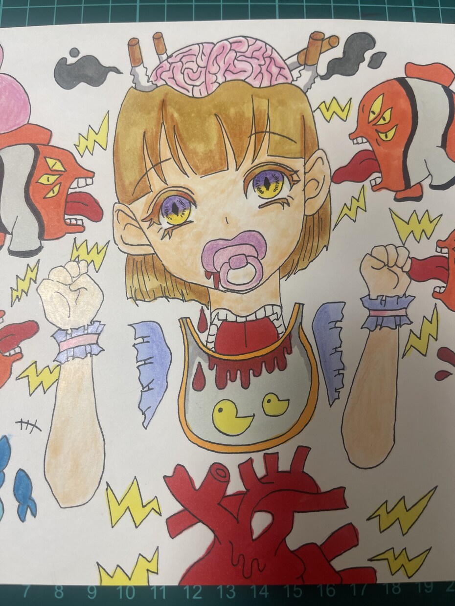 自己の感情を表現した作品を作成します ストレスによる大人の赤ちゃん返り イメージ3