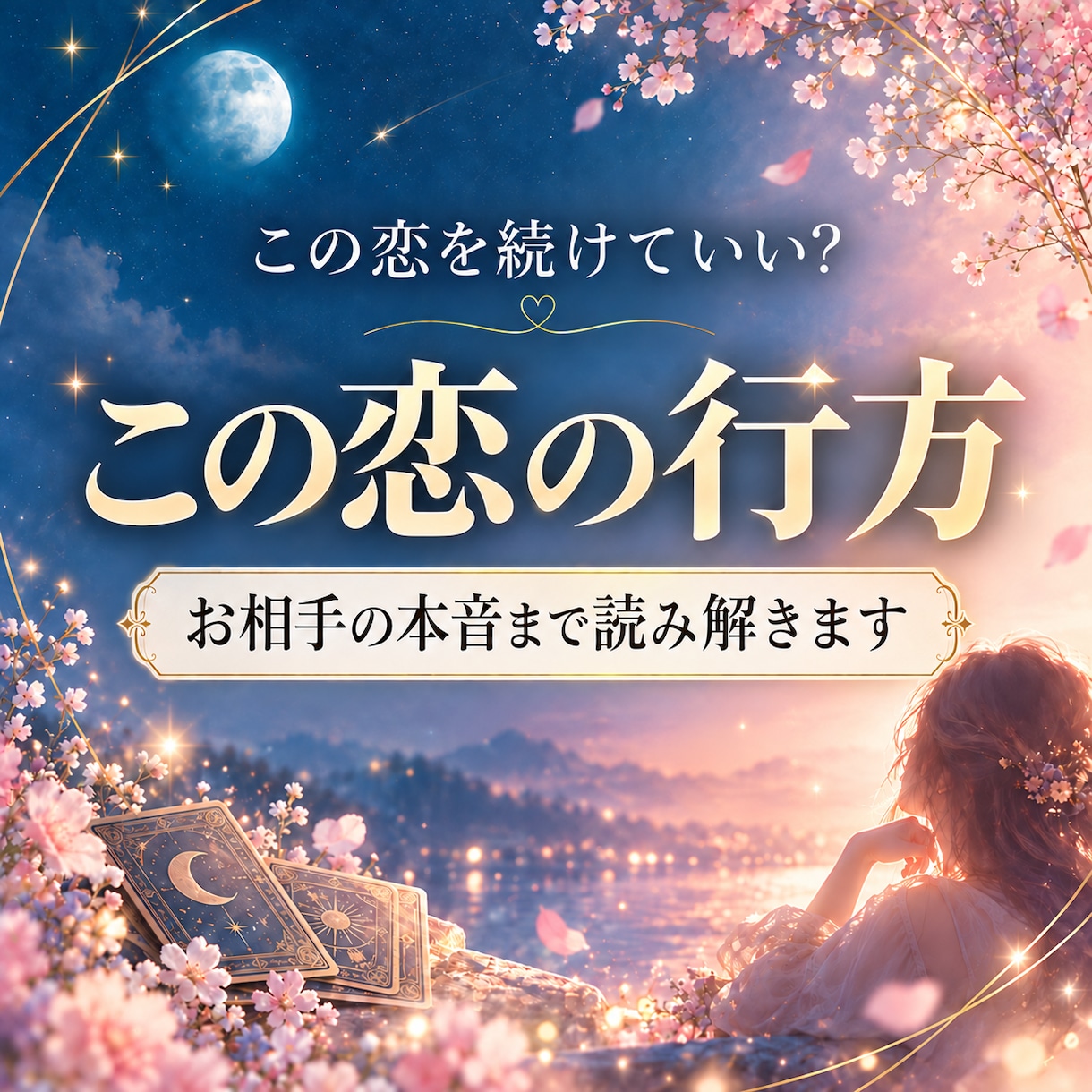 お相手の本音を読み解くタロット｜恋愛不安を整えます 今、心が苦しいあなたへ。お相手の本音と恋の流れを読み解きます イメージ1