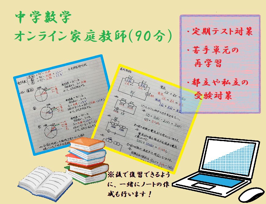 中学生の数学の学習のサポートを承ります 進学塾の塾講師歴5年以上、模試問題の作成経験あり イメージ1