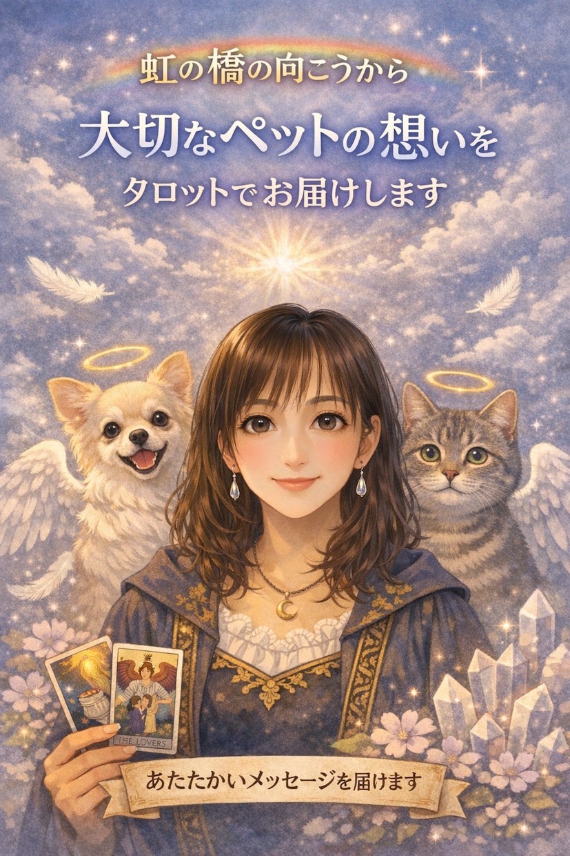 虹の橋のペットからの想いをタロットで届けます もう一度だけ、あの子の想いを受け取ってください イメージ1