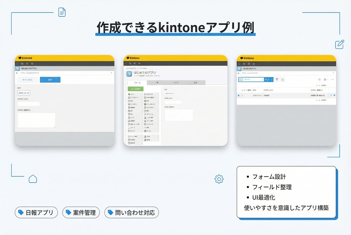 初心者OK　kintone日報アプリ作成します 使いやすい日報アプリを短納期で作成 イメージ2