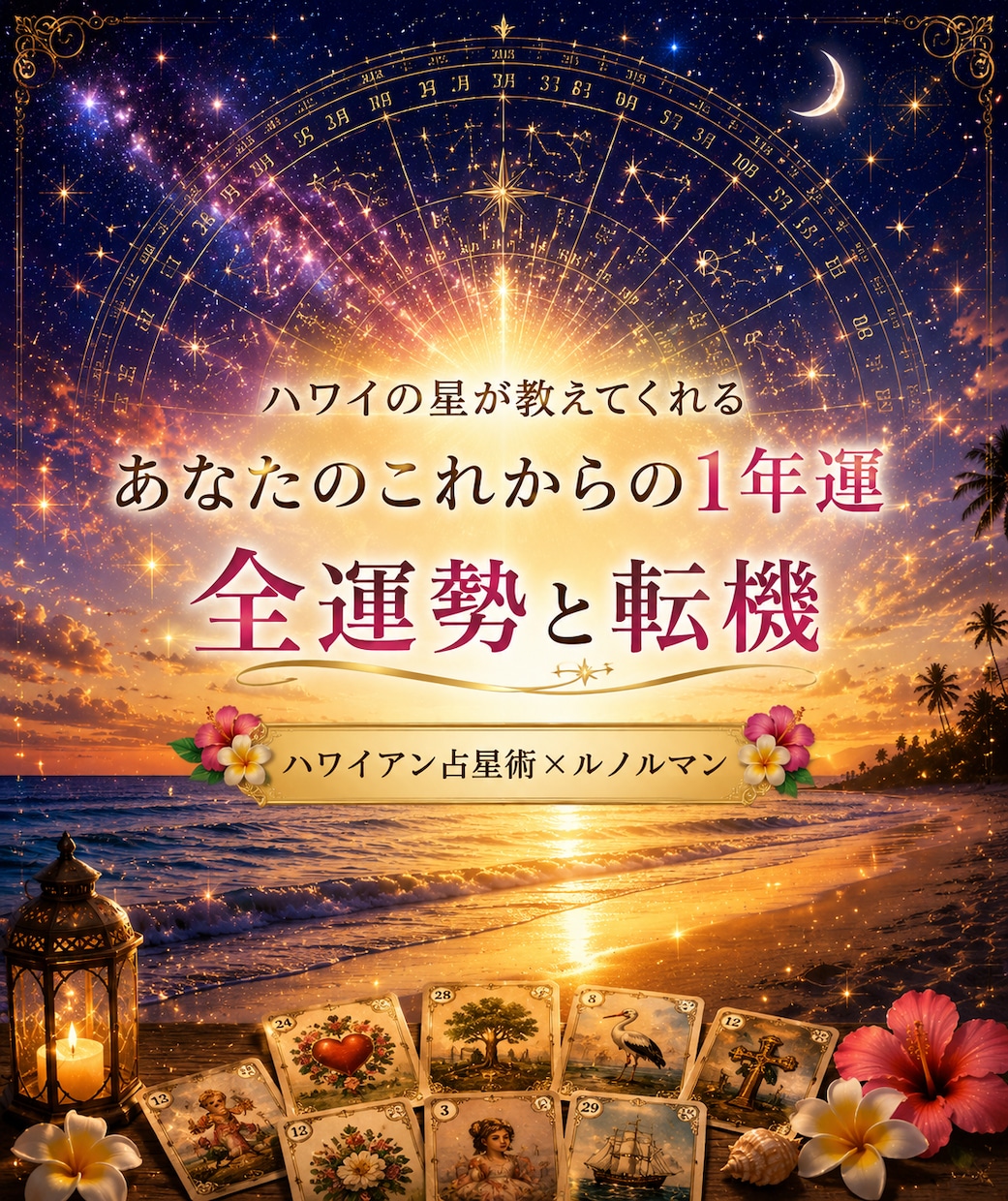 運勢迷子を卒業！占星術とルノルマンで契機を占います ただ当てるだけじゃない！魂の開運アクションを丁寧に並走します イメージ1