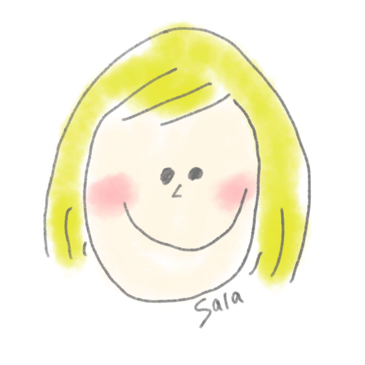 海外タッチで、水彩のほっこり似顔絵描きます 海外の子供が描いたような似顔絵を描きます。アイコンにも☺︎ イメージ1