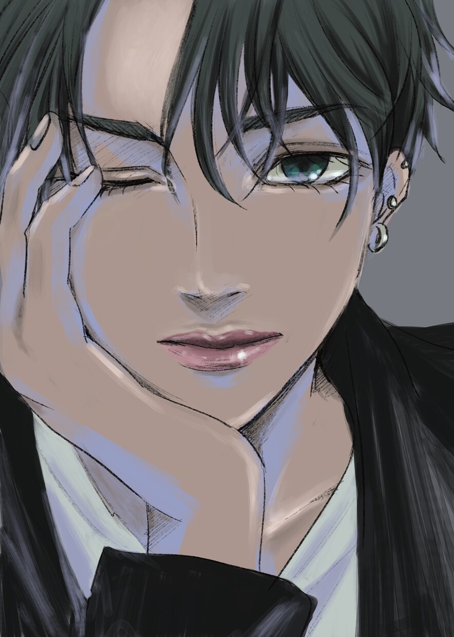 目を引くSNSアイコン描きます 派手目なタッチや韓国風お任せ下さい♪老若男女お描きします♪ イメージ6