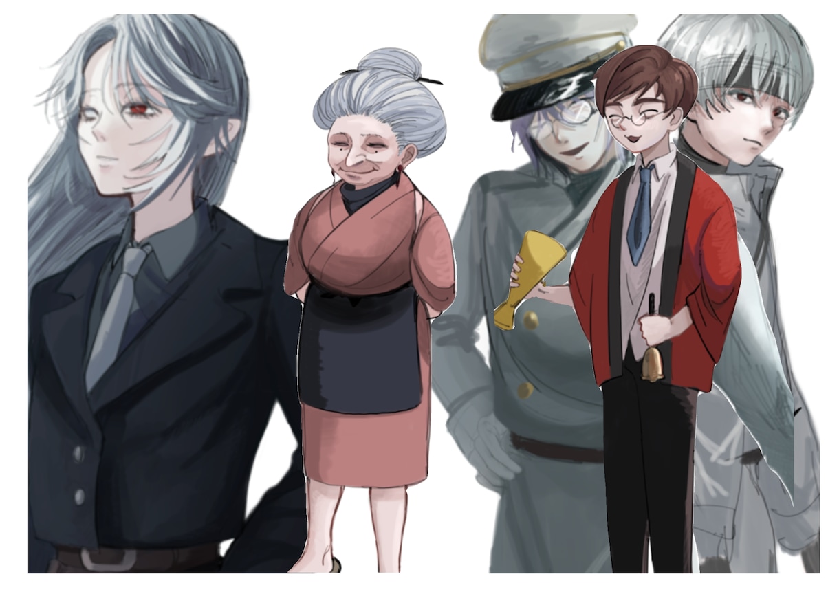 TRPG等に使える立ち絵描きます 絵柄柔軟対応◎ 幅広いテイストでOCの立ち絵制作します イメージ1