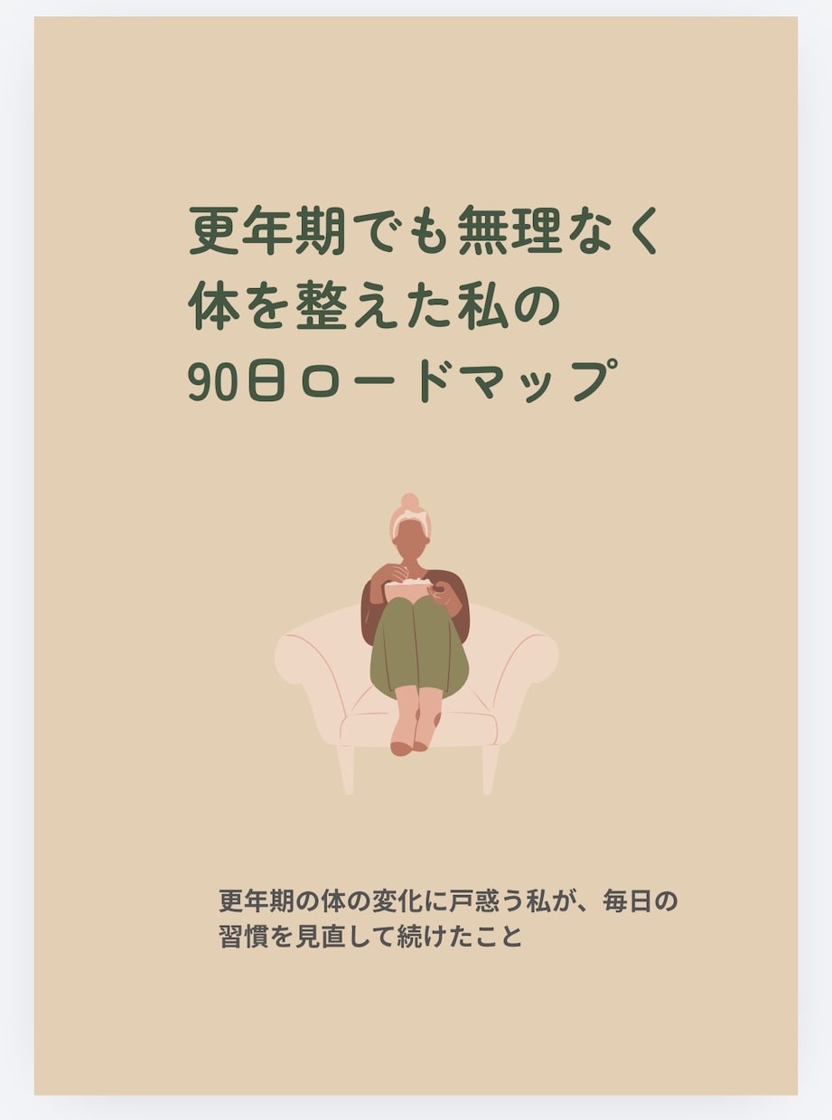 更年期の90日習慣をサポートします 無理なく続ける90日間の習慣づくりをサポート イメージ1
