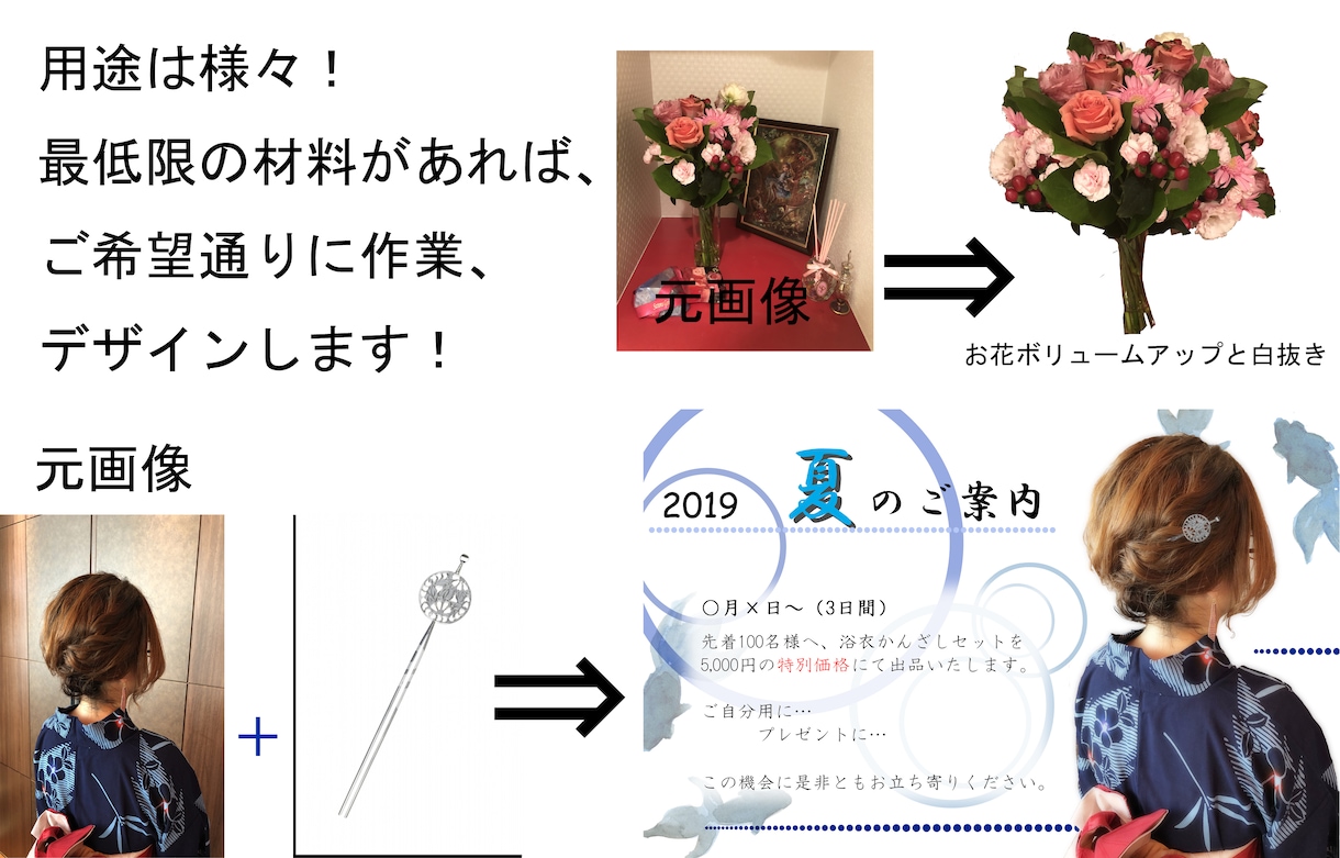 お急ぎ可能！希望通りに画像加工をします！ます あなたの写真をもっと素敵に！アプリで困難な加工を代行します！ イメージ2