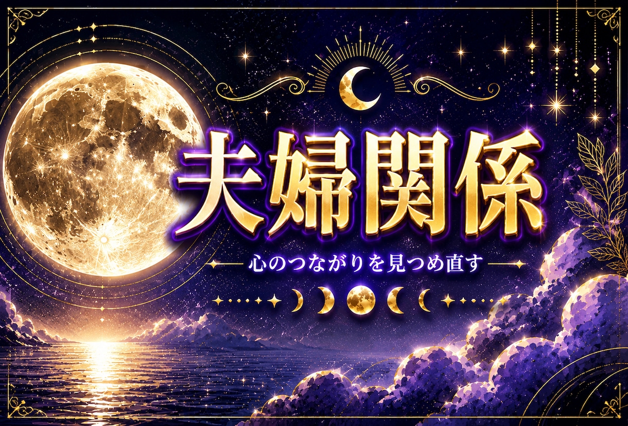 夫婦関係の苦しみを霊視｜夫の本音と未来を鑑定します 苦しみが終わる時期と結末を月の力で導きます イメージ1