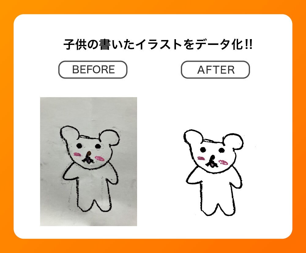 画像をトレースし、Aiデータをお作りいたします 丁寧にヒアリングし、高品質、迅速に対応いたします！ イメージ3