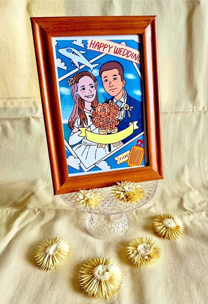 ウェディングお祝いにがおえイラスト描きます 記念日の思い出や、ご結婚カップルへのプレゼントに！ イメージ2