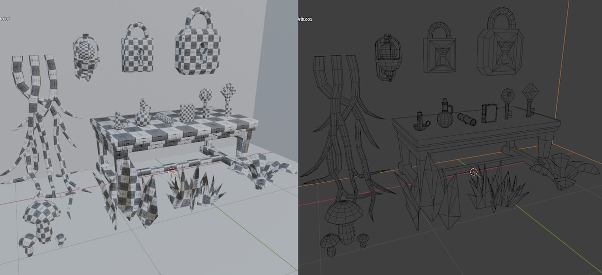 ゲーム用低負荷小物プロップを制作します 低ポリで可愛い/カッコいい小道具作りますUnity対応 イメージ4