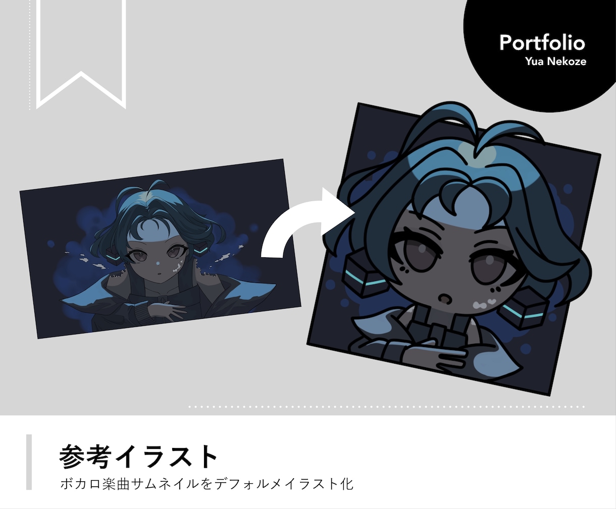 即日OK！MVサムネをデフォルメジャケット化します ショート素材やジャケット、オリジナルグッズに◎ イメージ2