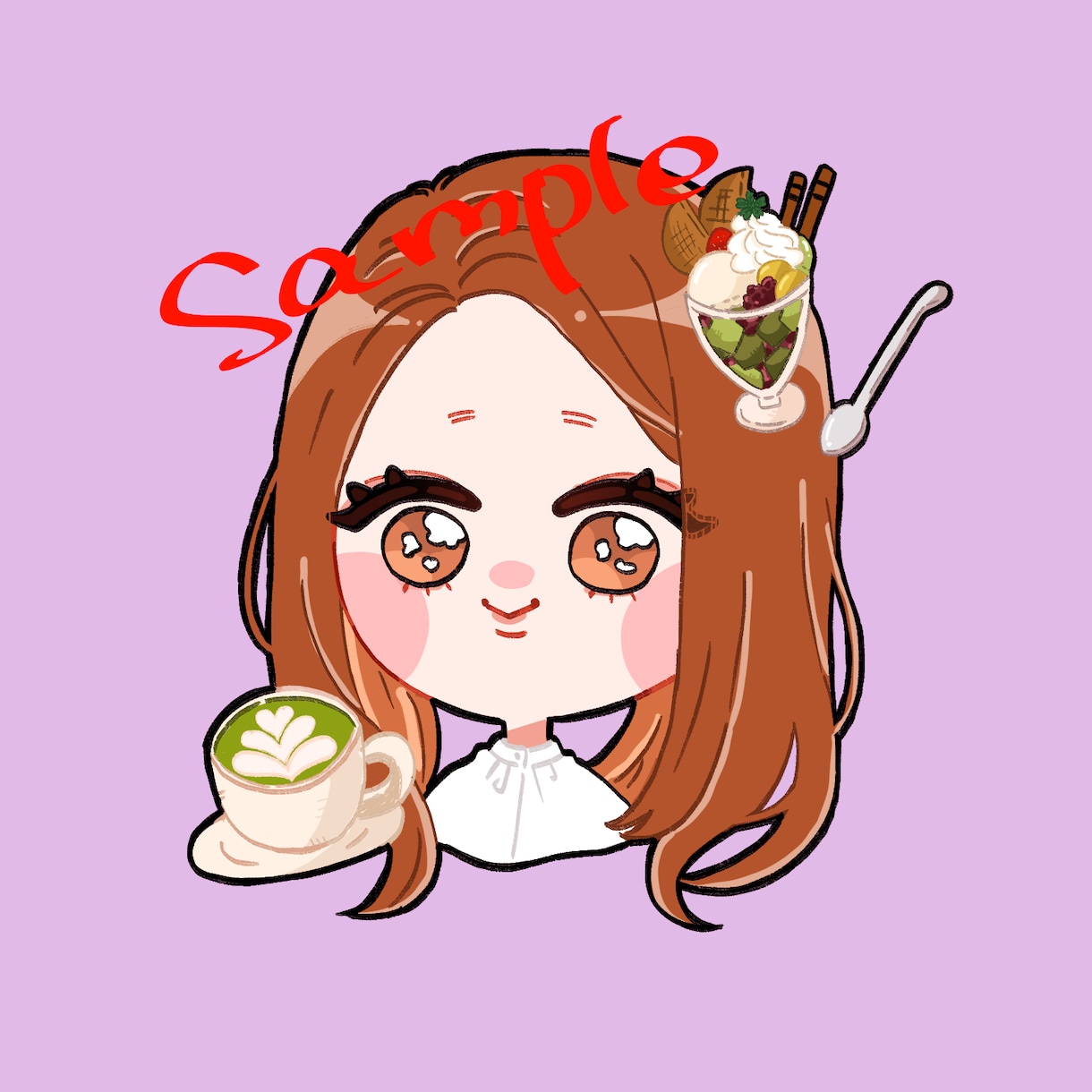 ミニキャラSNSアイコン　似顔絵描きます デフォルメ化したイラスト　SNS ブログなどのアイコンに イメージ2