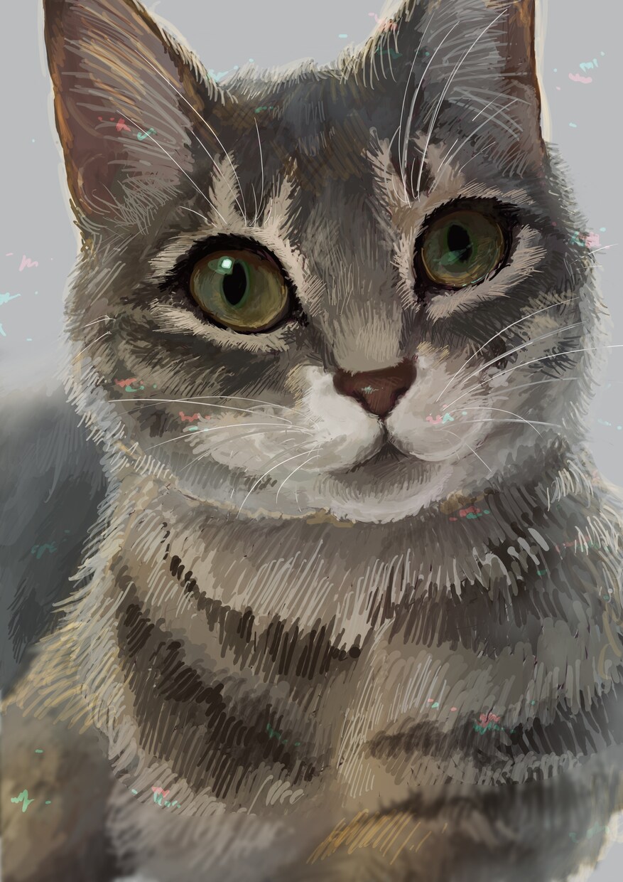 ペットの似顔絵制作します 大切なご家族との思い出、心を込めて丁寧に制作いたします。 イメージ7