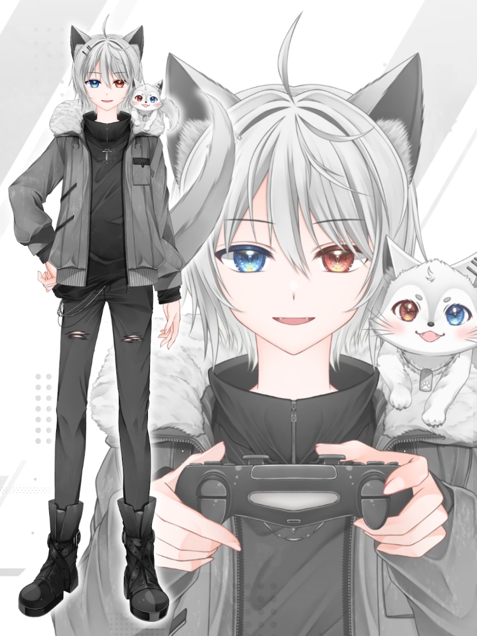 Vtuberキャラデザ～モデリングまで制作します Live2Dモデル・パーツ分けイラスト・ロゴ・SDもご用意！ イメージ6