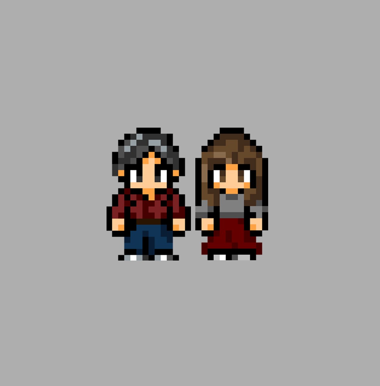 ゲームキャラ風のドット絵のお2人を描きます ちょっと個性的な結婚式などに♡ イメージ3