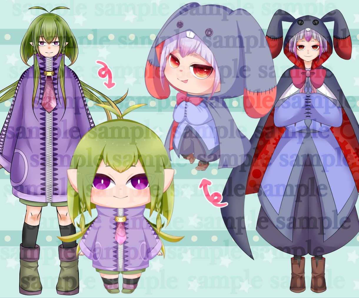 コロコロ可愛いデフォルメキャラクター描きます 2頭身のまるもちイラストいかがでしょうか？ イメージ7