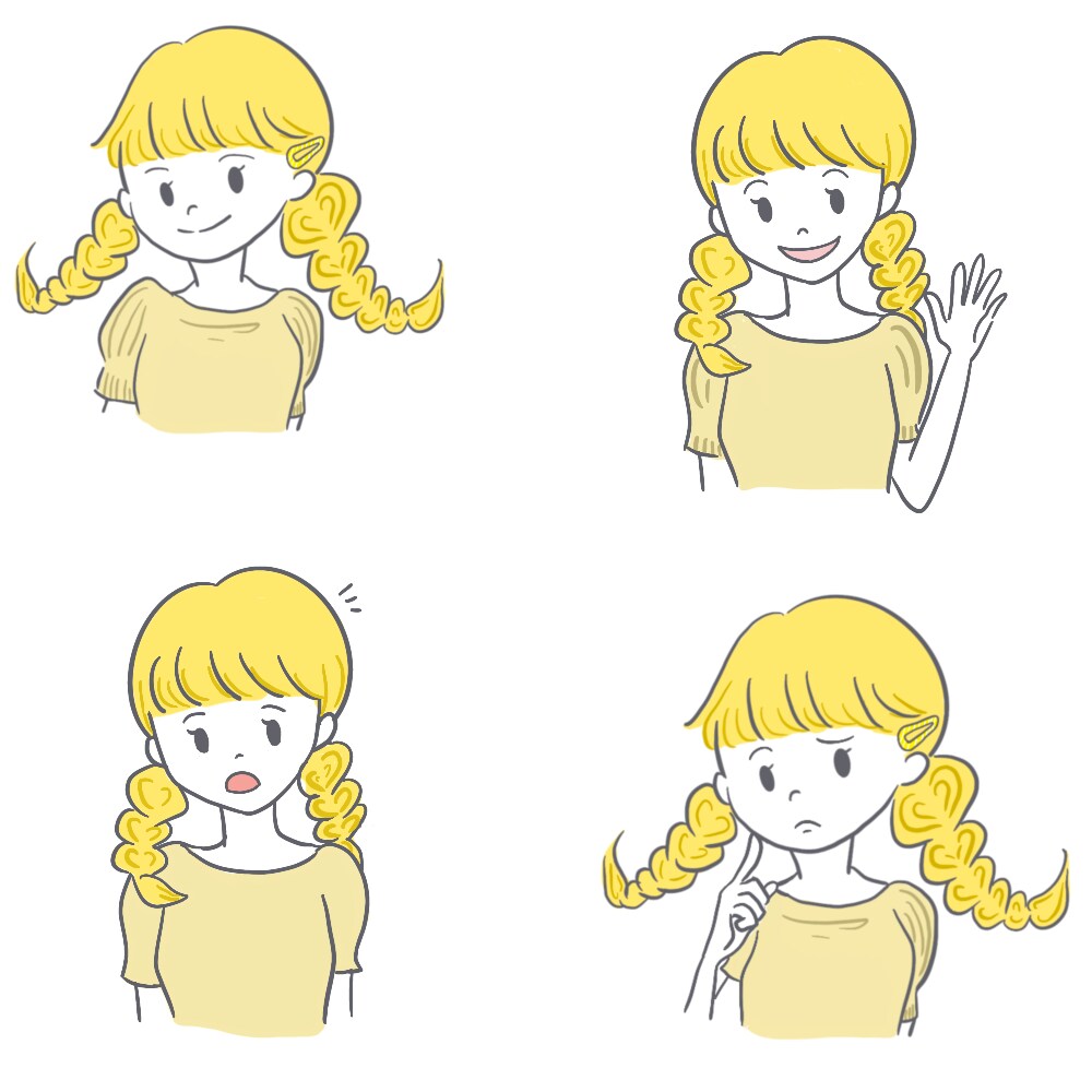 可愛いイラスト表情違い4点セット作成します SNSのアイコンや挿絵におすすめ！ イメージ5