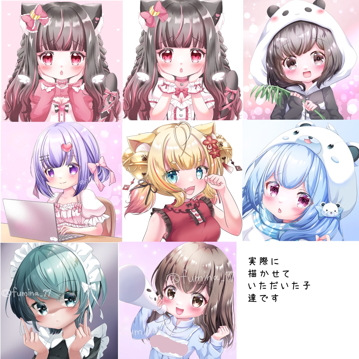 髪にこだわった可愛いアイコン描きます 髪フェチが可愛いロリイラスト描きます イメージ8