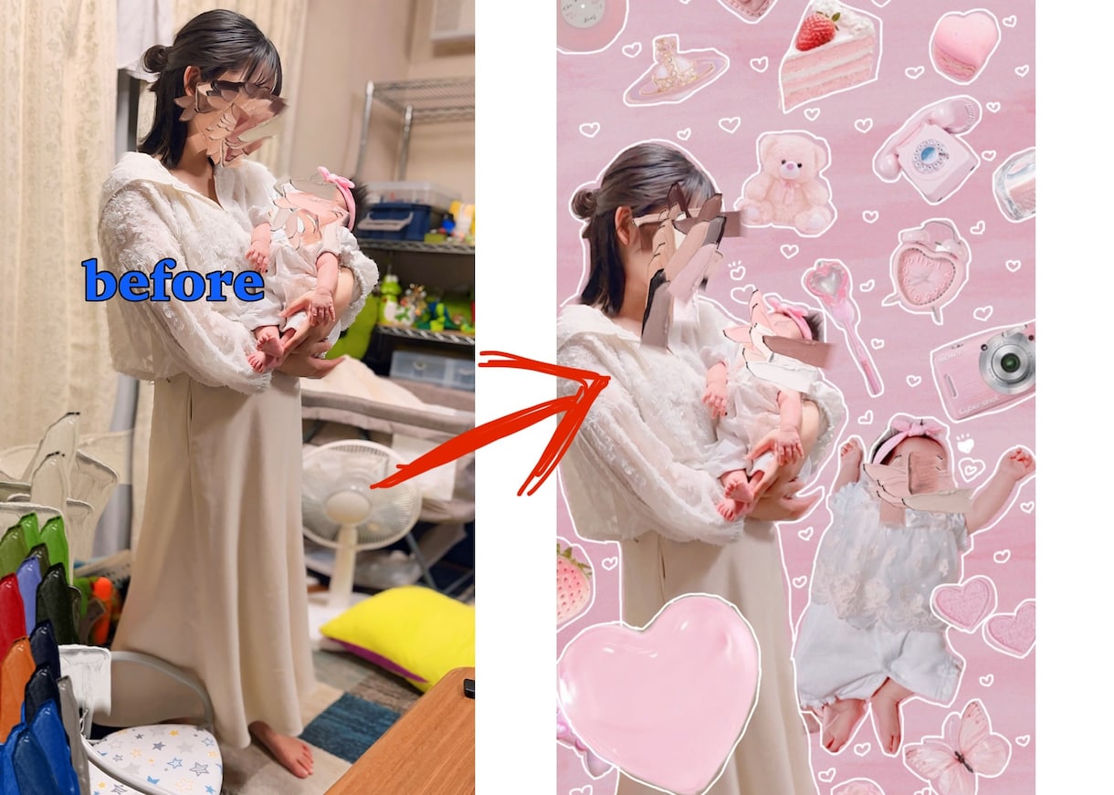 そのお写真を取っておきの1枚にします 満足度の高い画像編集で思い出を永遠に残そう(*ˊᵕˋ* ) イメージ5