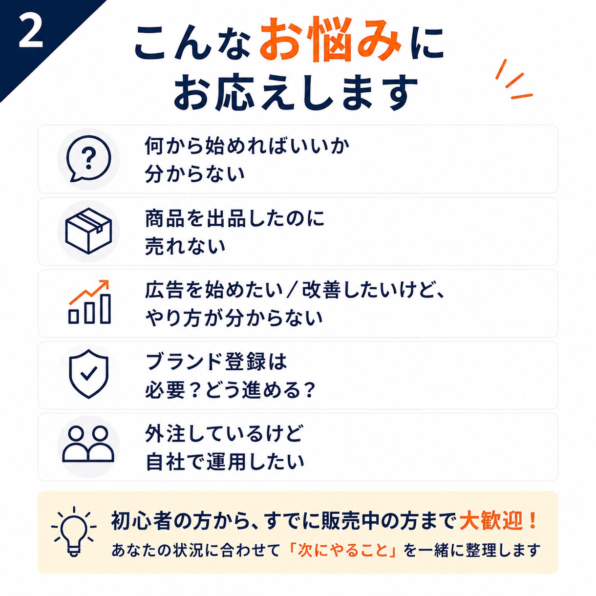 Amazon販売・運用のお悩みを60分で整理します 現役セラーが状況を整理し「次にやること」を一緒に考えます イメージ2