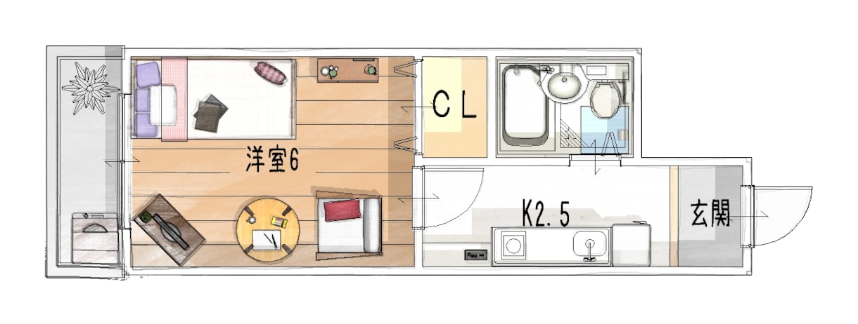 不動産広告掲載用アパート間取り図データ作成します 建築CADで作成。きれいに仕上がります。 イメージ1