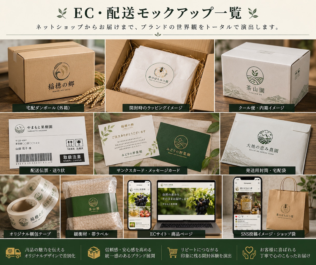 農家・農園・農産物専門のロゴを10案制作します 農業専門だから伝わる。選べる10案でブランドづくり イメージ9