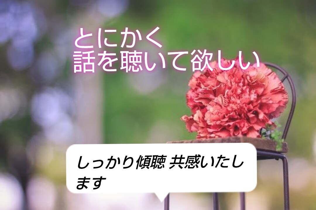 とにかく話を聴いて欲しい方！お話伺います あなたのお話を優しく受け止めます。 イメージ1