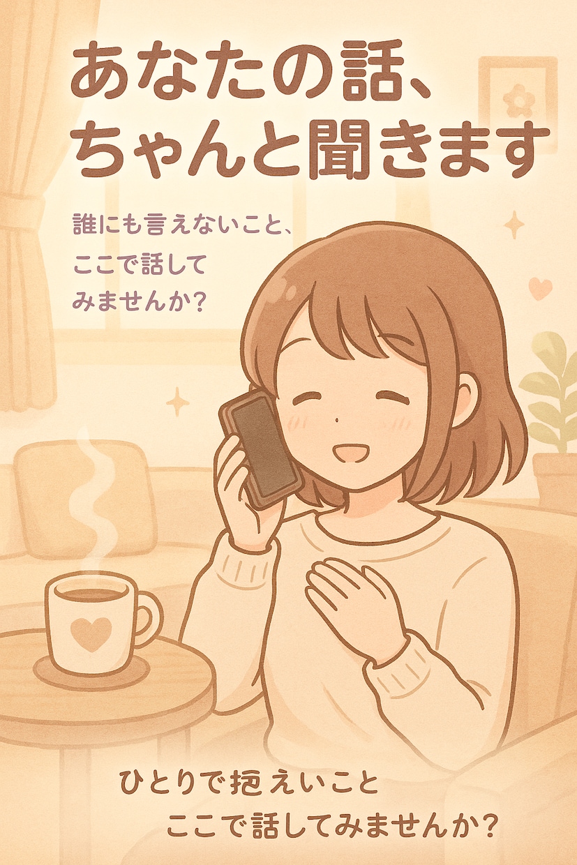 お電話で優しく寄り添う相手になります 心がふっと軽くなるあなたの「心の居場所」になりたいです イメージ2