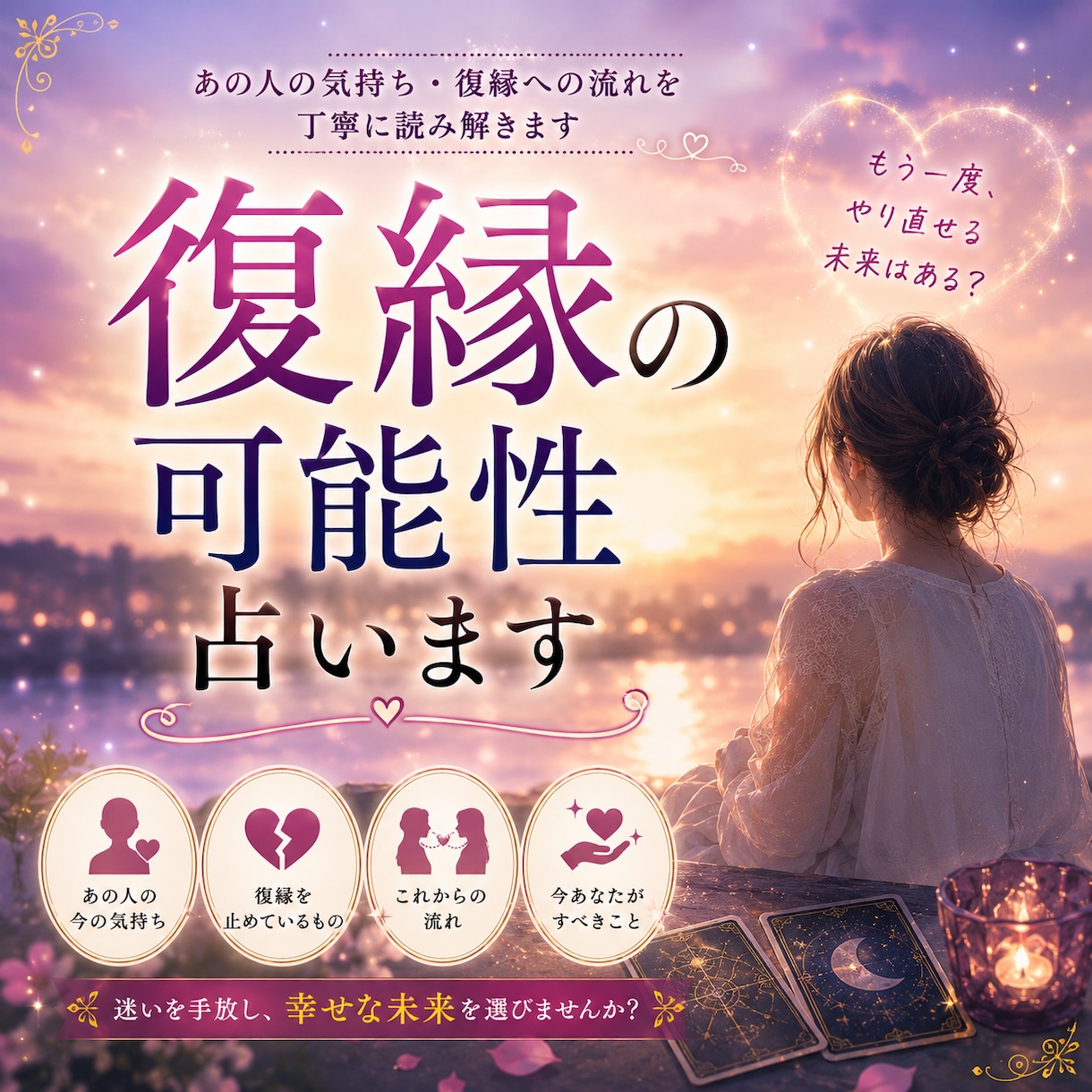 別れたあの人ともう一度やり直せるか占います 今の気持ち・復縁を止めるもの・これからを見ます イメージ2