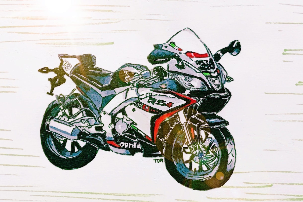 愛車を手描きイラストで描きます お気に入りの愛車をイラスト化させたい方へ イメージ2