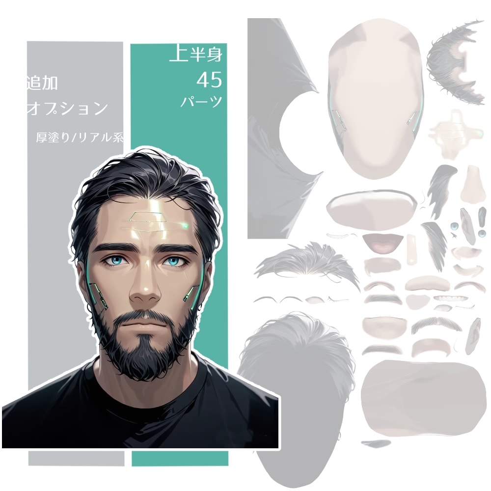 モデラーへ渡せるPSD◎Live2Dパーツ分けます 1枚絵OK◎最短10日でモデラーへ渡せるPSD納品 イメージ5