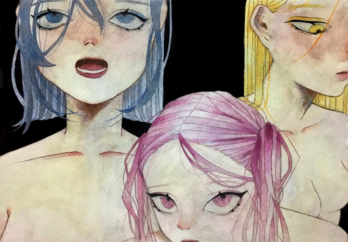 唯一無二の水彩画で女の子を描きます 現役美大生が水彩でサムネ映え間違いナシの絵を描きます！ イメージ3