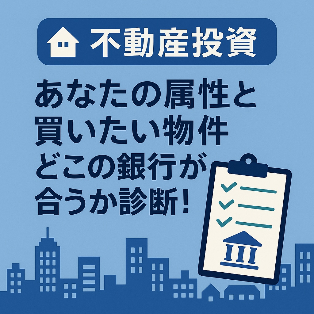 不動産投資に強い銀行をご提案します 年収・勤続年数・物件からマッチした銀行をピンポイント診断！ イメージ2