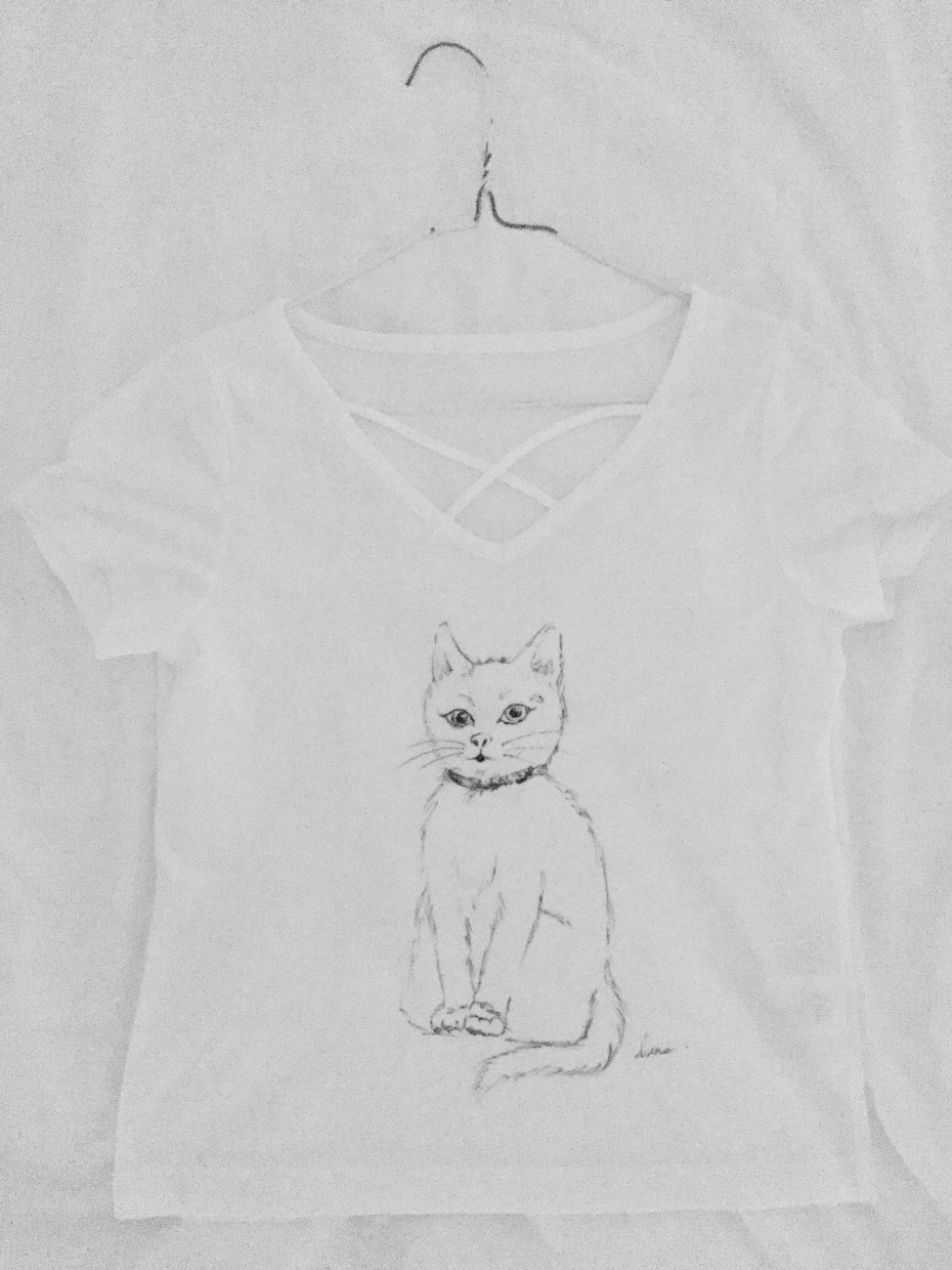 猫Tシャツ制作致します 日々の疲れを癒すニャン！1枚1枚 手描きで描きます！ イメージ1