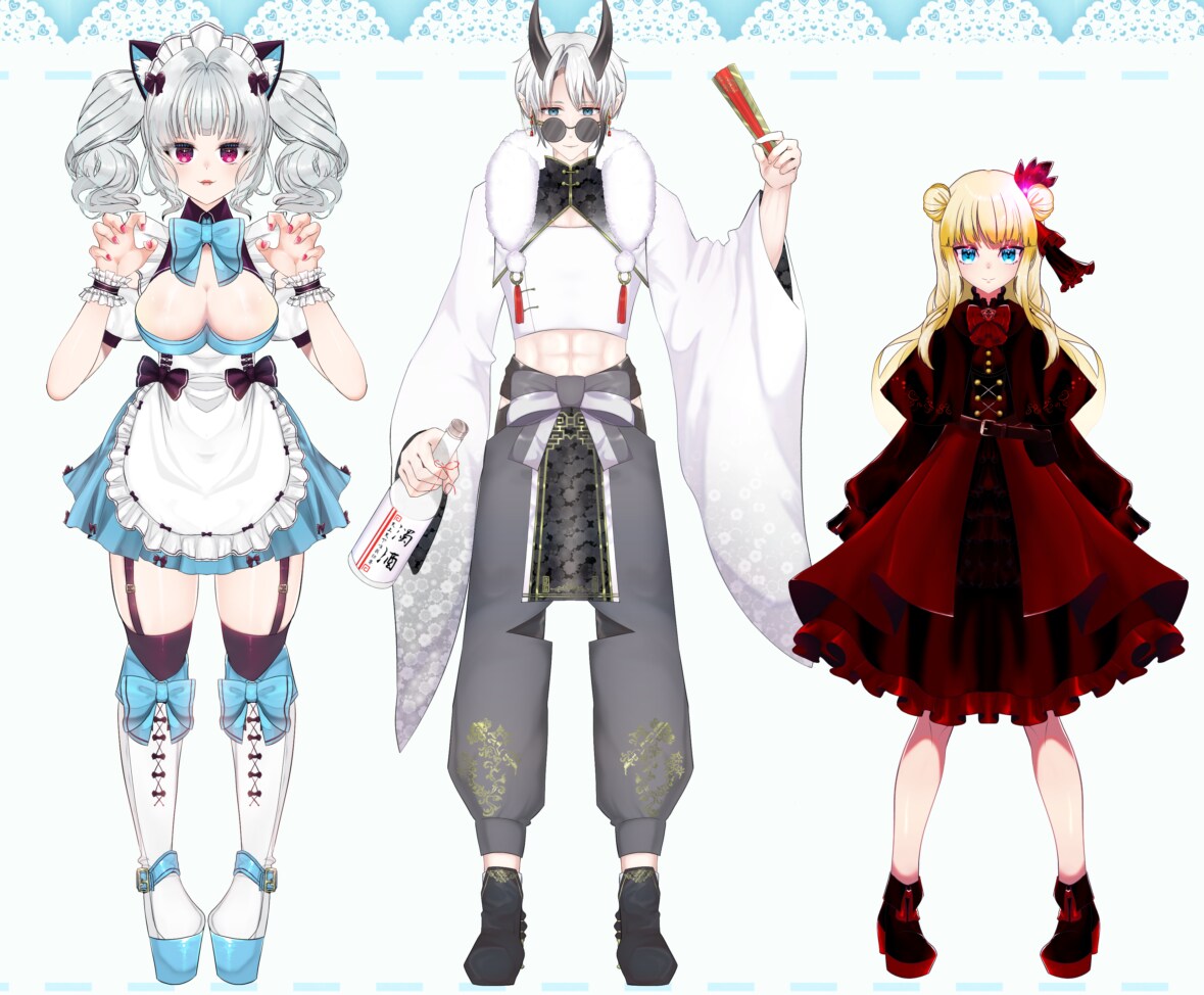 可愛いく滑らかな高品質Vtuberモデル作ります キャラデザからモデリングを全部プロにおまかせ！簡単デビュー！ イメージ3