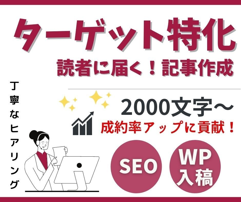 ターゲットに刺さる！アフィリエイト記事を作成します 【SEO歴4年】情報商材や商品レビューを特定の読者向けに執筆 イメージ1